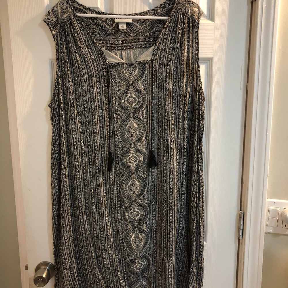 Black print dress. GUC size 2X